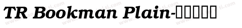 TR Bookman Plain字体转换